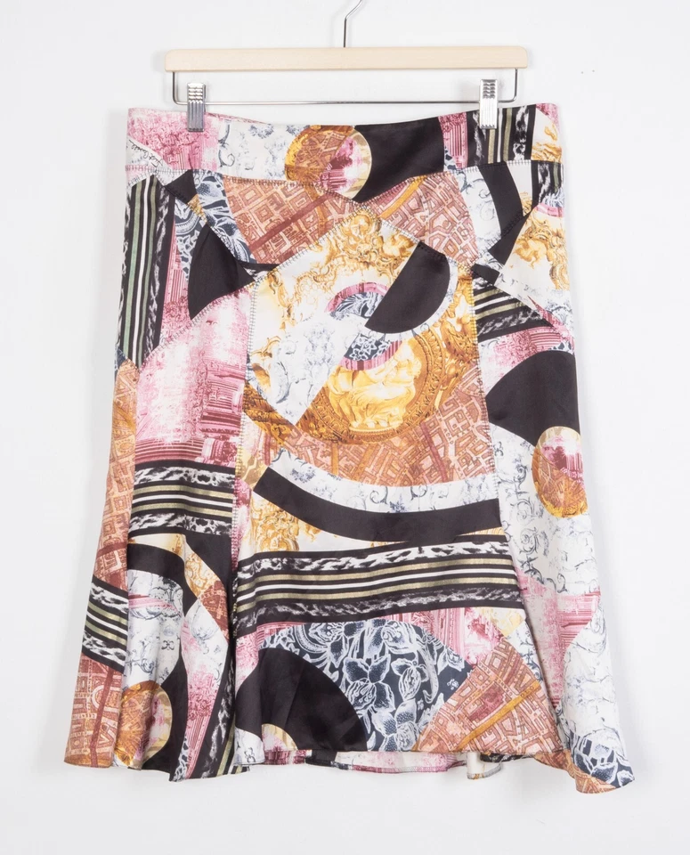 Falda midi parcheada Just Cavalli talla 46 XL estampado animal Foto 1 de 4