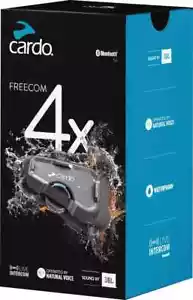 New! Cardo Systems FREECOM 4X Motorcycle 2-Way Bluetooth Comm Sys Black, Single - Picture 1 of 4