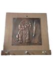  Cocker Spaniel Copper Etching Key Hanger Hand Etched Wood Plaque Signed MCM 