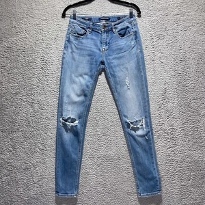Vigoss Jagger Skinny Jeans Women’s Size 27x27.5 Distressed Torn Stretch Denim Bl - Picture 1 of 11
