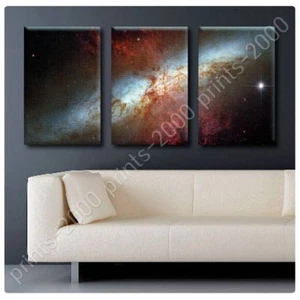 Starburst Galaxy Messier M82 Hubble by Space Galaxy | Poster or Wall Sticker - Picture 1 of 18