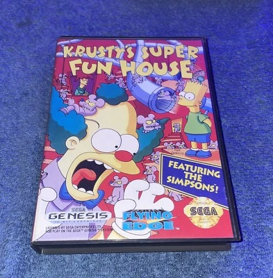 Krusty's Super Fun House (Sega Genesis, 1994) No manual - Image 1 of 4