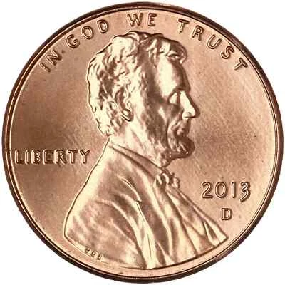 2013 D Denver Lincoln Shield Cent (BU) Brilliant Uncirculated - Image 1 of 2