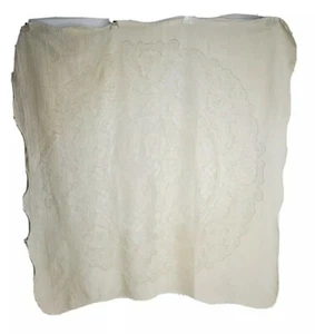 Mantel de encaje beige floral delicado 36x40 pulgadas tapete gigante - Imagen 1 de 7