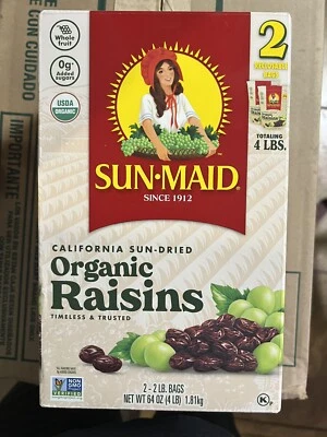 Sun Maid Organic California Sun-Dried Raisins 2 Bags-2 Lb, Total 4 Lbs - Image 1 of 3