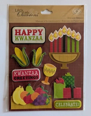 Pegatinas para álbumes de recortes Happy Kwanzaa de Life's Little Occasions RARAS Foto 1 de 3