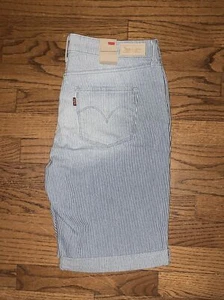 Pantalones cortos LEVI'S Levi Strauss a rayas conductor de almejas excavadora de almejas Bermudas 12 🙂 178 - Imagen 1 de 7