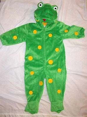 Plush FROG Velour Halloween Costume Infant Boys Girls Size 18 Mo. Hooded LKN - Image 1 of 4
