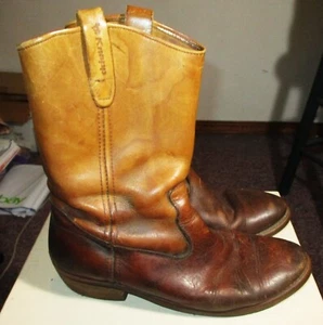 Botas de Vaquero KNAPP Cuero Marrón Pull-On Para Hombre Talla 10.5 D - Imagen 1 de 7