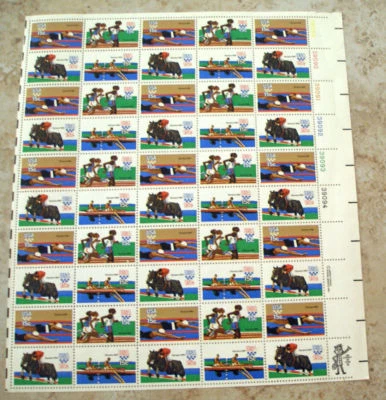 STAMPS FULL SHEET # 1791-1794 Summer Olympic Games Moscow 1980 15 cent - Image 1 of 3