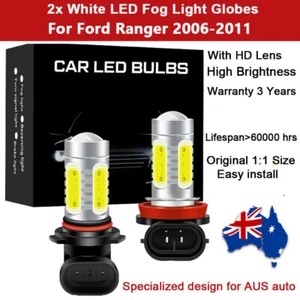 2X FORD RANGER PX 2012 2013 2014 White CREE LED Fog Light Bulb Projector Globes - Picture 1 of 12