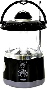 NORTH POINT  12 LED Black Lantern w 4 LED Flashlight & Am/Fm Radio BRAND NEW - Picture 1 of 3