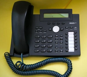 VoIP SIP Telefon snom 320, Display, 2x LAN (PoE), Headset, schwarz - Bild 1 von 8
