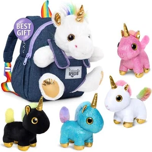 Toddler Backpack 10 Inch w Unicorn Toys, 2 Year Old Girl Birthday Gift - Picture 1 of 6