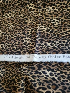 IT'S A JUNGLE BY CHOICE FABRICS FOR QUILT SHOP ONLY 1 YARD BY 46" WIDE COTTON - Picture 1 of 2