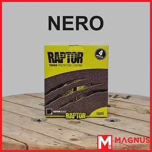 U-Pol Raptor Kit Vernice ruvida antigraffio bedliner 4L + indurente UPOL - NERO - Imagen 1 de 12