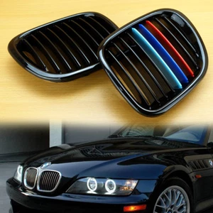 1996-2002 Front Grille M-Color Shiny Black Fit BMW Z3 Z Series Coupe Convertible - Picture 1 of 6