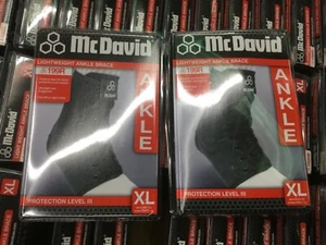(2) 199RB McDavid LIGHT WEIGHT ANKLE BRACE PROTECTION LEVEL III XL MENS SIZE 14+ - Picture 1 of 2