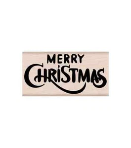 Sello de goma montado en madera HERO ARTS - CALIGRAFÍA FELIZ NAVIDAD - Imagen 1 de 1