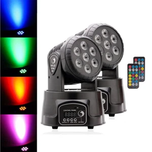 2X 105W RGBW LED Moving Head Lights Beam Wash DJ Disco Party Show Stage Lighting - Picture 1 of 19