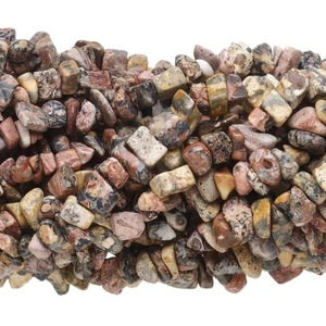 Bead, Leopardskin Jasper Natural 3-10mm Chip Beads 34"-36" Strand  - Picture 1 of 2