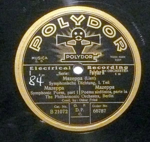 78 rpm 2 record import N:...LISZT'S Symphonic Poem - FRIED & BERLIN PHILHARMONIC - Picture 1 of 1