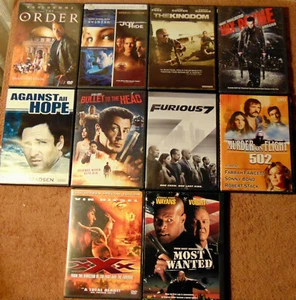 Lot of 10 ACTION-DRAMA / THRLLER DVDs - Furious 7 Max Payne The Kingdom + - Imagen 1 de 1
