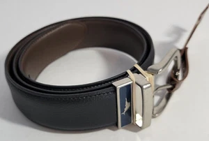 Tommy Bahama Logo Mens Black or Brown Reversible Leather Belt XL 42-44 NWT $80 - Picture 1 of 3