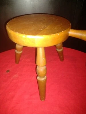 Antique Wooden Milk Stool - Image 1 of 4