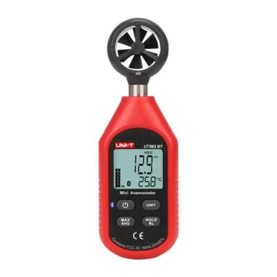 UT363BT Bluetooth Mini Digital Wind Speed Anemometer Thermometer Uni-T - Image 1 of 4