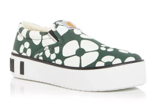 Marni x Carhartt Wip Z21102 Men Green Canvas Floral Slip On Sneakers Size EU 42 - Picture 1 of 6