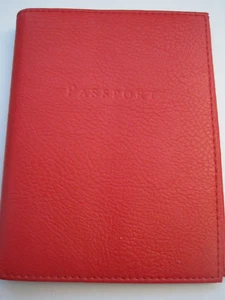 Passport Holder Red Leather – $8.91 - Picture 1 of 3