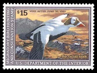 RW59 — 1992 Spectacled eider, VF-XF 85, PSE Certificate - Image 1 of 2