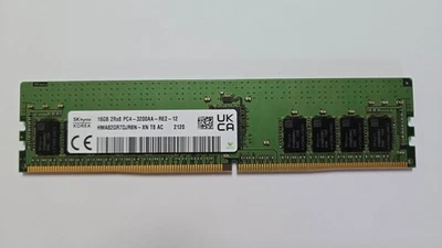 SKhynix HMA82GR7DJR8N-XN 16GB 2Rx8 PC4-3200AA-RE2-12 Server Memory RAM - Image 1 of 2