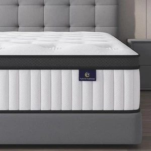 Full Size Mattress, 10 Inch Hybrid Mattress in a Box, Memory Foam and Pocket ... - Picture 1 of 9