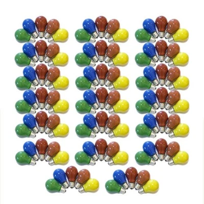 NCC-LICHT 100 Bulbs Color Mixed 25W E27 Red Yellow Green Blue Orange 25 Watt Party