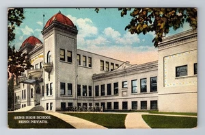 Reno NV-Nevada, Reno High School, Antique Vintage Souvenir Postcard - Picture 1 of 2