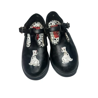 复古 Disney's 101 Dalmatian 黑色 Mary Jane 扣鞋 8.5 码小女孩 — 第 1/4 张图片