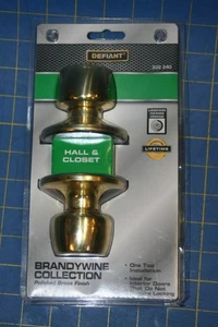 Colección Brandywine Defiant Hall and Closet Sin Bloqueo Latón Pulido 332 240 - Imagen 1 de 6