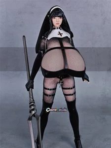1/6 Customized Nun Beauty Girl Head Sculpt Clothes Body Weapon Set 12'' Figure - Picture 1 of 5