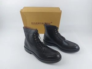 Harrykson London Botas de Cuero Marrón Oscuro Estilo Chelsea con Cordones Talla 8 - Imagen 1 de 11