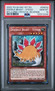 PSA 10 ๐ 2022 YU-GI-OH! BATTLES OF LEGEND: CRYSTAL REVENGE 1ST ED DOODLE BEAST - Picture 1 of 3