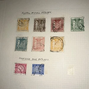 Nuova Zelanda - Francobolli fiscali postali e spese di affrancatura su pagina - Foto 1 di 1