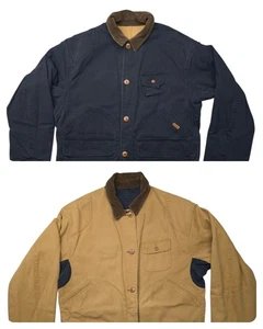 Ralph Lauren Polo Country Hombres Grande Negro Marrón Reversible Lona Trabajo Granero Chaqueta - Imagen 1 de 18