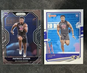 Patrick Queen RC 2 Card Lot 2020 Prizm 381 Donruss 268 Ravens NFL Card - Picture 1 of 6