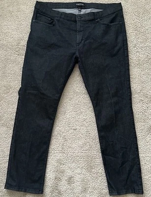Kenneth Cole New York Mens Black Metallic Jeans Slim Fit Size 38x32 Straight Leg - Image 1 of 4