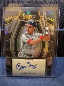 2024 Panini Select Signature Selections SILVER Carlos Baerga Auto #SS-CB - Foto 1 di 2