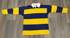 Vintage University of Michigan Wolverines Long Sleeve Collar Polo Shirt Men's L - Picture 1 of 5