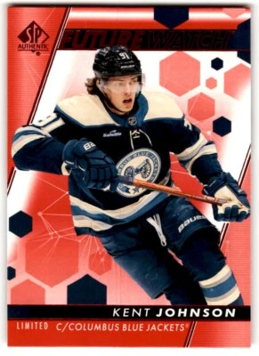 Kent Johnson 2022-23 SP Authentic Limited Red Future Watch Rookie #105 Columbus - Image 1 of 2