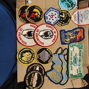 16 Vintage Sew On/Iron On Patches Clear Lake Iowa, March Of Dimes, Muddy Waters - Picture 1 of 8